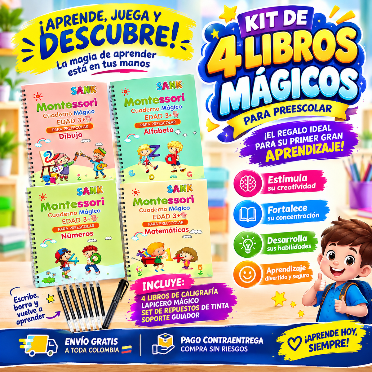 KITS MÁGICOS DE CALIGRAFÍA — ¡APRENDER A ESCRIBIR NUNCA FUE TAN DIVERTIDO!