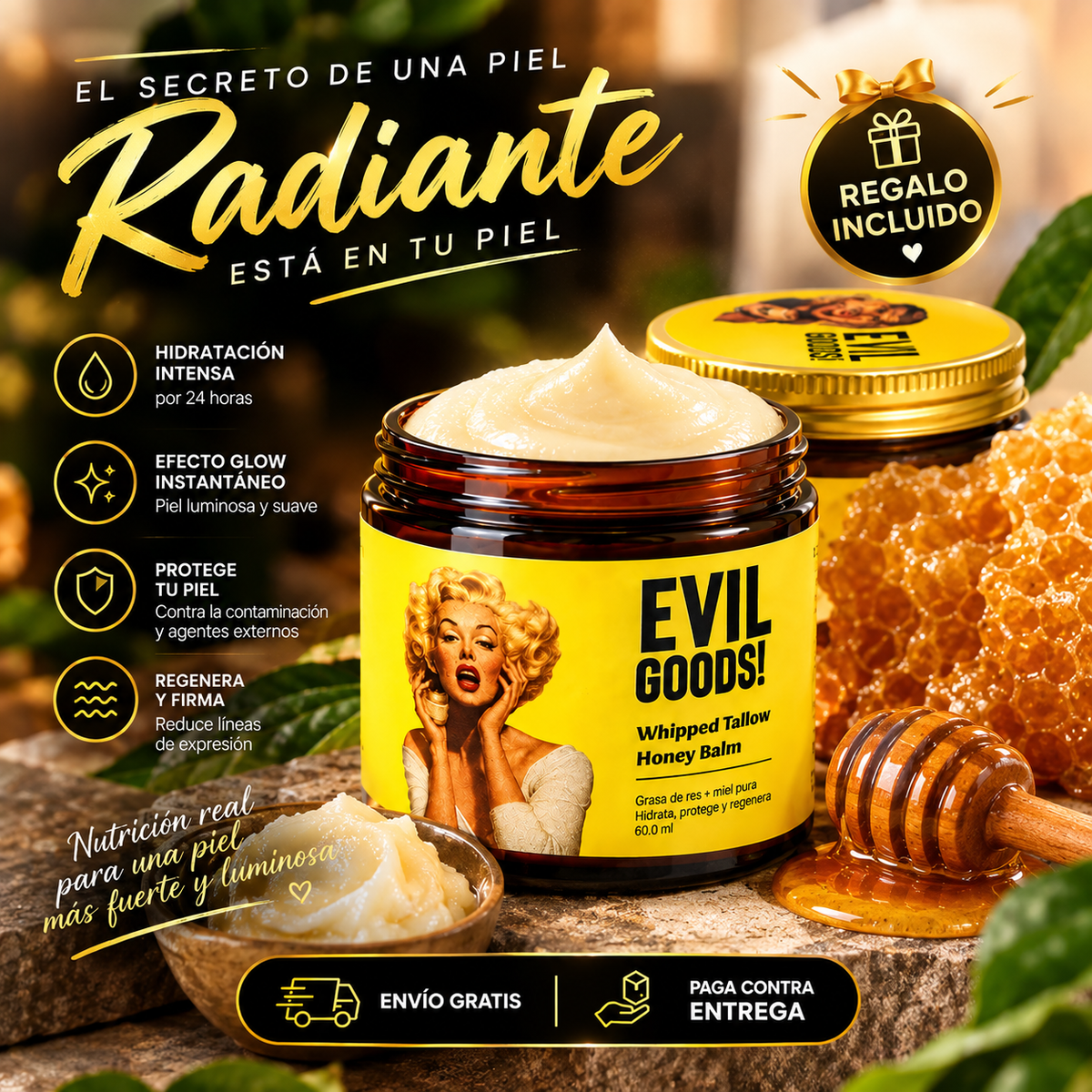 Sebo De Res | Crema Nutritiva para la Piel+ regalo 🎁