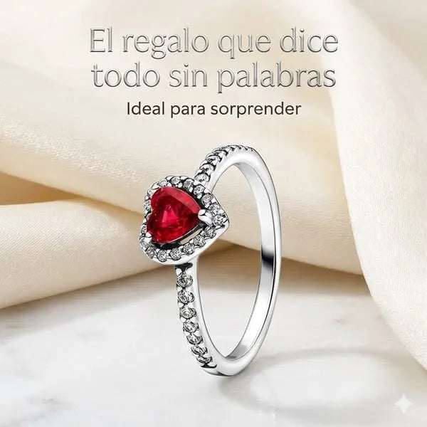 ❤️Set Anillo promesa de amor❤️ Baño Plata