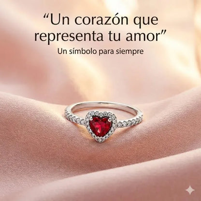 ❤️Set Anillo promesa de amor❤️ Baño Plata
